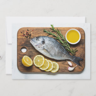 Custom Text Fish Dorado Invitation