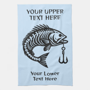 Custom Text Fish Tea Towel