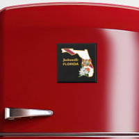 Custom Text Florida Flag & Flower Orange Blossom