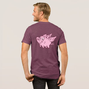 Custom Text Flying Pigs Tri-Blend Shirt