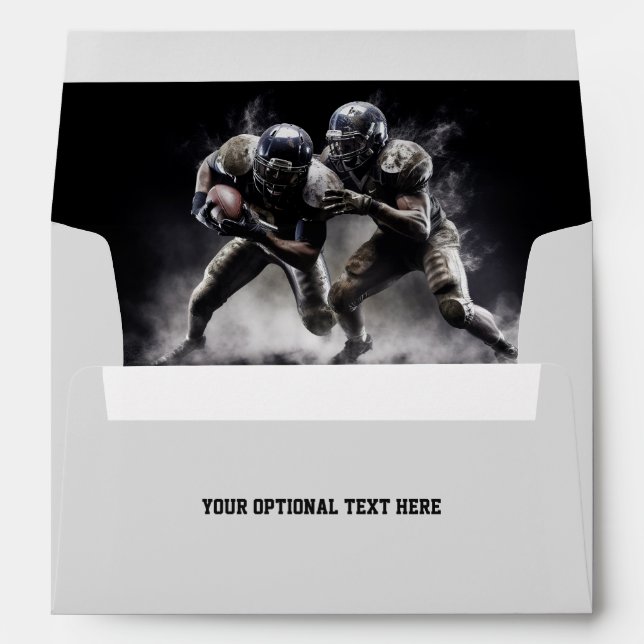 Custom Text Football Envelope (Back (Bottom))