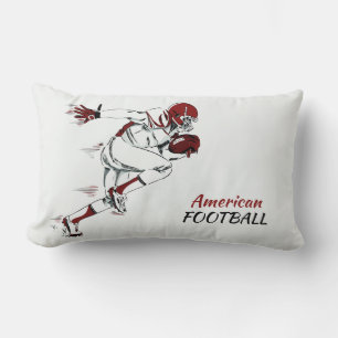 Custom Text Football Player throw pillows