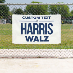 Custom Text for Harris Walz Banner