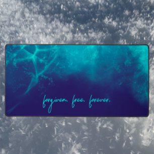 Custom Text Forgiven Cool Modern Christian  Desk Mat