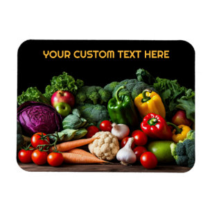 Custom Text Fresh Vegetables Magnet