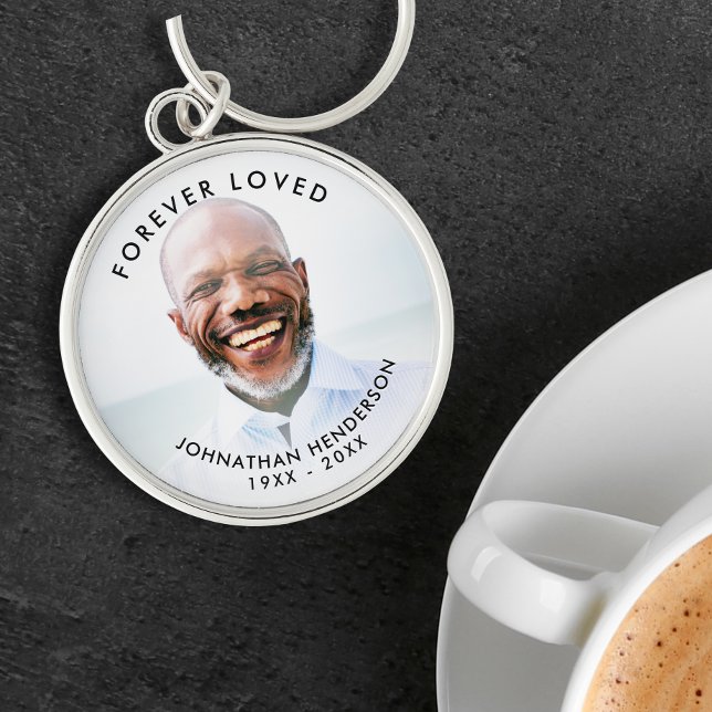 Custom Text Funeral/Memorial Photo Tribute Key Ring (Creator Uploaded)