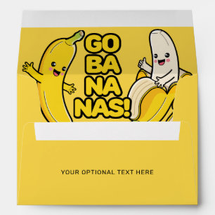 Custom Text Funny Bananas Envelope