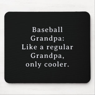 Custom Text Funny Grandpa Baseball T Shirt Mouse Pad