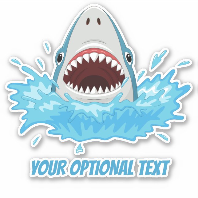 Custom text Funny Shark (Front)