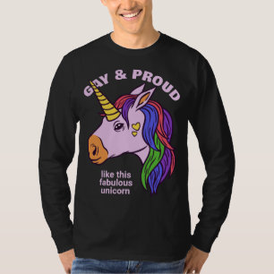 Custom Text Gay Unicorn T-Shirt