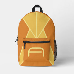 Custom Text Geometric Abstract Backpack for School