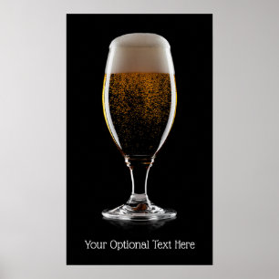Custom text Glass of Beer Poster