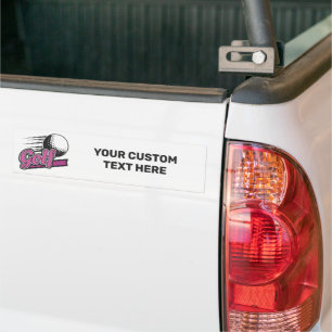 Custom Text Golf Bumper Sticker