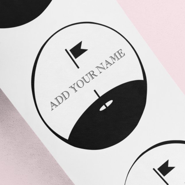 Custom Text Golf Classic Round Sticker (Creator Uploaded)