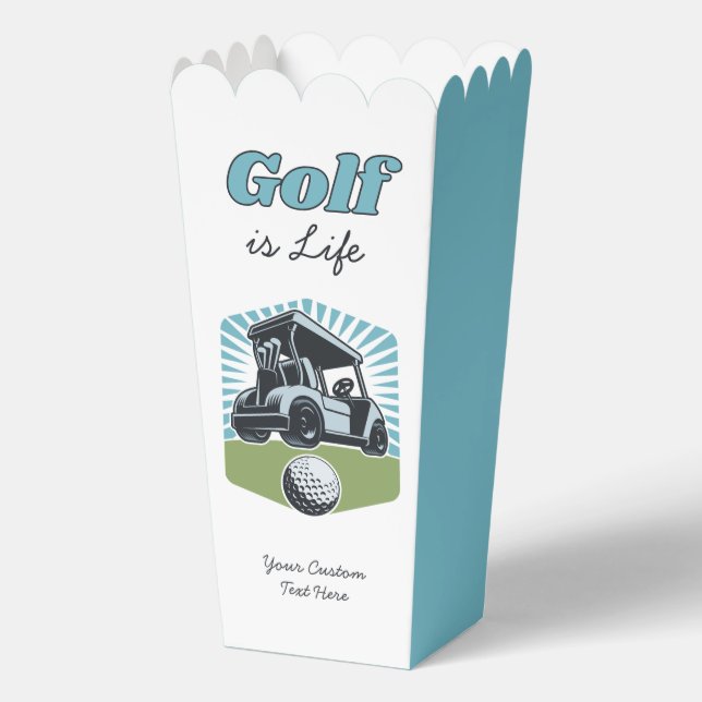 Custom Text Golf is Life Favour Box (Front)