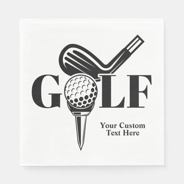 Custom Text Golf Napkin (Front)