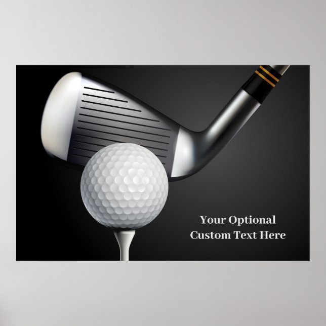 Custom Text Golf Poster (Front)