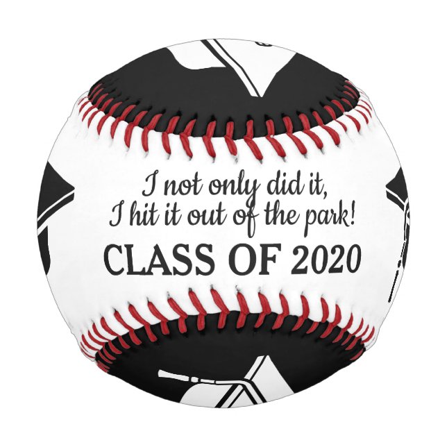 Custom text Graduation baseball (Front)