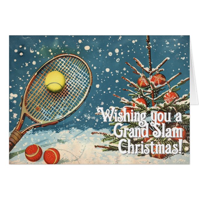 🎾🎄Custom text, GRAND SLAM CHRISTMAS! (Front Horizontal)