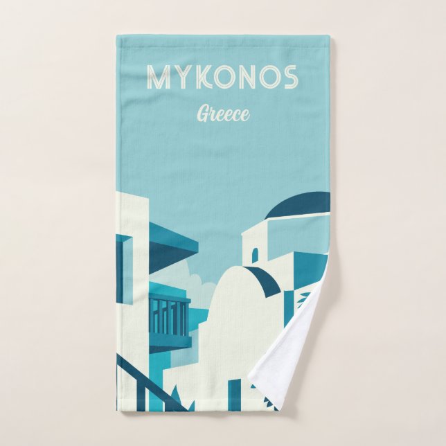 Custom Text Greece Hand Towel (Hand Towel)