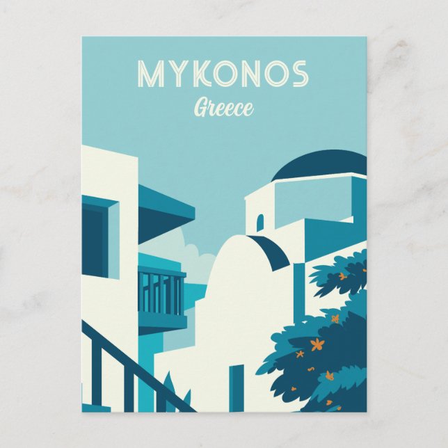 Custom Text Greece Postcard (Front)