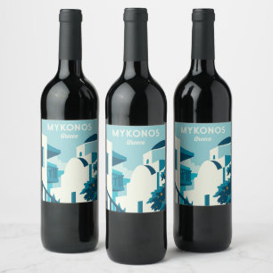 Custom Text Greece Wine Label