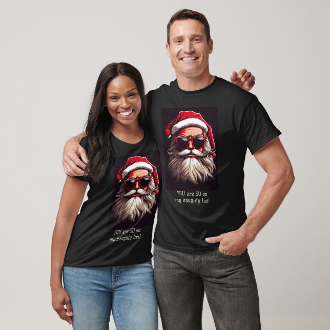 Custom Text Grumpy Santa T-Shirt (Unisex)