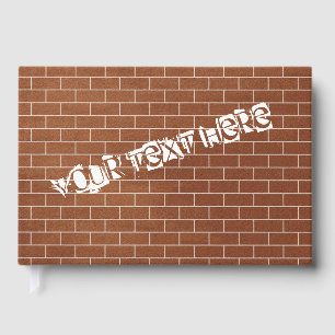 Custom Text Guest Book with Brick Wall