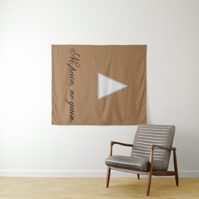 Custom text | gym motivation | And Light Brown, Tapestry (In Situ (Horizontal))