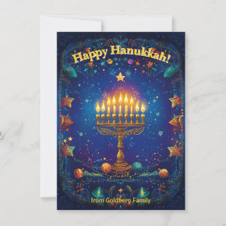 Custom text✡️ Hanukkah 🕎 Shine On, Holiday Card