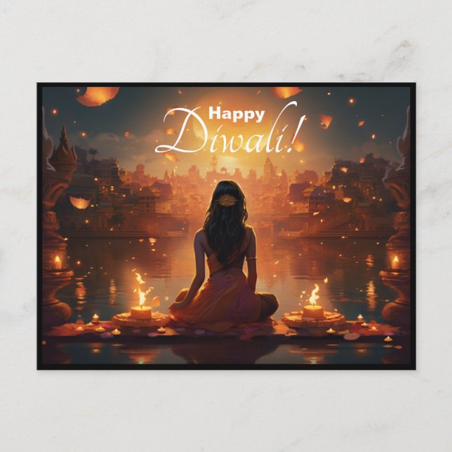 Custom text 🤩 Happy Diwali  Postcard (Front)