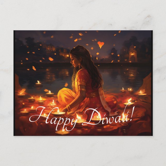 Custom text 🤩 Happy Diwali  Postcard (Front)
