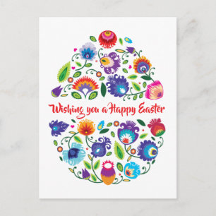 Custom text, Happy Easter (folklore)  Postcard