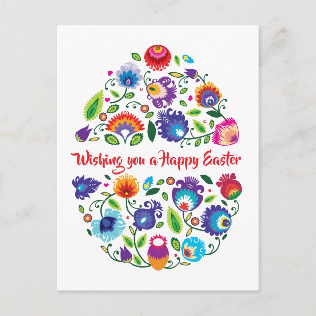 Custom text, Happy Easter (folklore)  Postcard (Front)