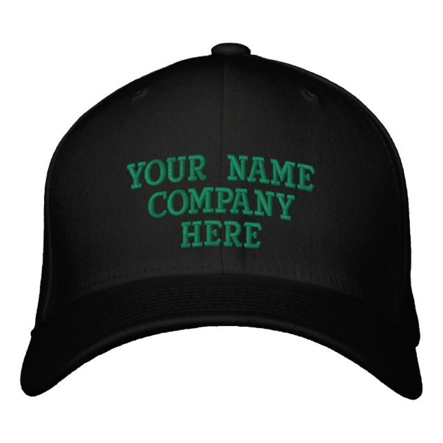Custom Text Hat Embroidered Baseball Cap Template (Front)