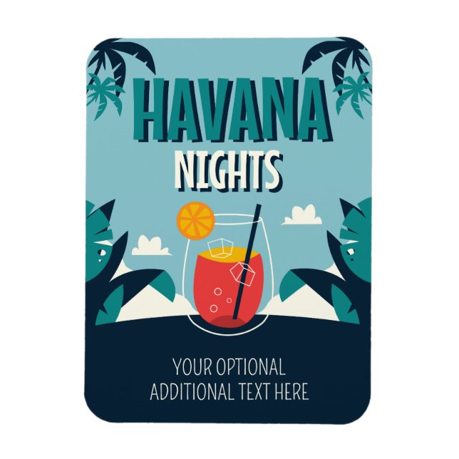 Custom Text "Havana Nights" Magnet (Vertical)