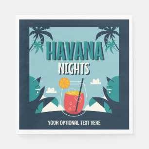 Custom Text "Havana Nights" Napkin