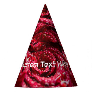 Custom Text Here Rose Image Decor Crafts Supplies Party Hat