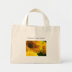 Custom Text Here Yellow Sunflowers Tote bags