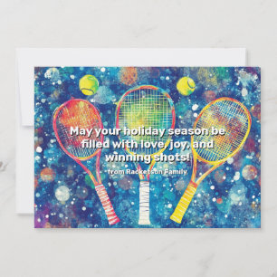 🎾🎄Custom text, Holiday Triple Match Card
