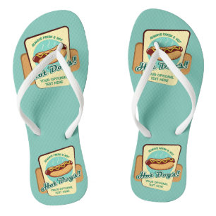 Custom Text Hot Dog Jandals