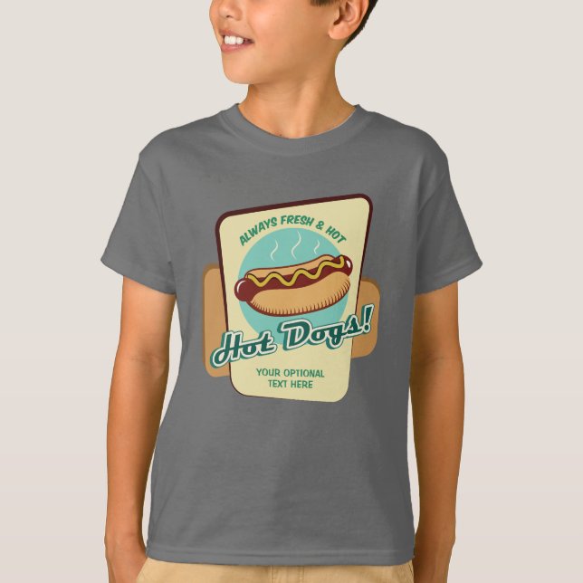Custom Text Hot Dog T-Shirt (Front)