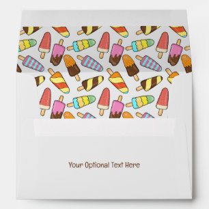 Custom Text Ice Cream Popsicles Envelope