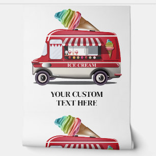 Custom Text Ice Cream Truck Wallpaper