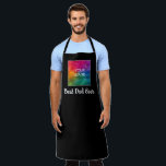 Custom Text Image Colour Template Best Dad Ever Apron<br><div class="desc">Custom Colour Upload Your Photo Picture Image Here Minimalist Simple Design Black Large Apron.</div>