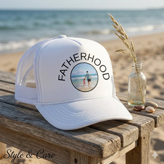 Custom Text Image Fatherhood Inspired Classic Trucker Hat (Custom Text Image Fatherhood Inspired Classic Trucker Hat)