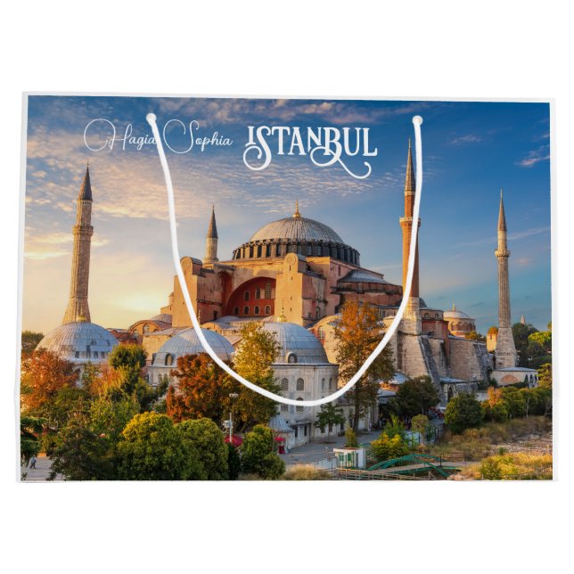 Custom Text Istanbul Large Gift Bag (Back)