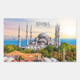 Custom Text Istanbul Rectangular Sticker
