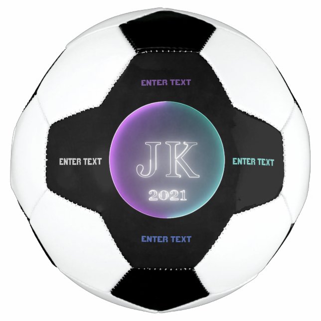 Custom Text JK 2021 Soccer Ball (Front)