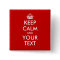 Custom text Keep calm pinback buttons
